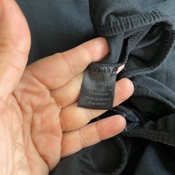 Me to We S Small Bodysuit Black Crisscross Front Knit - Picture 5 of 5